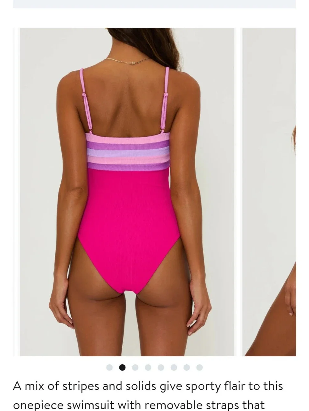 Beach Riot Jessa Stripe One-Piece Swimsuit Sz Xs